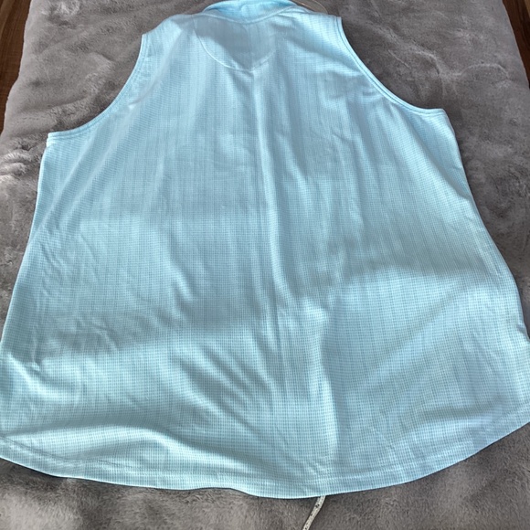 NWOT Pebble Beach Dry Luxe sleeveless aqua/white polo size XXL - Picture 6 of 7